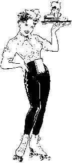 rollerskating waitress